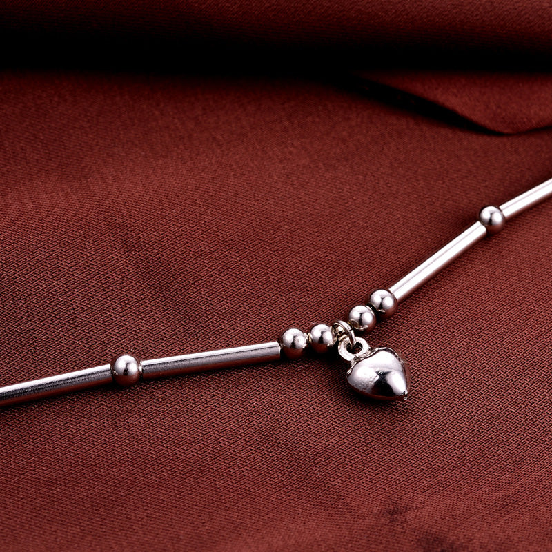 Simple silver love anklet cheap