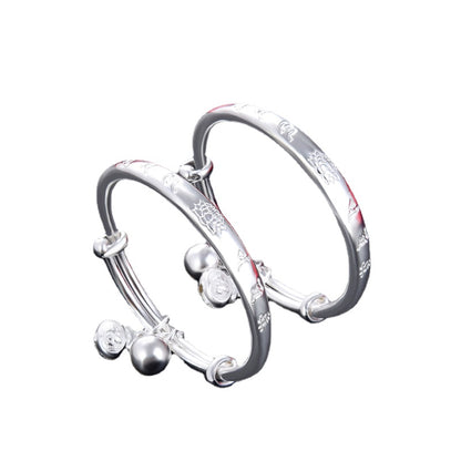 Elegant baby silver bangles set