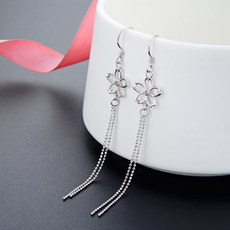 Fish hook silver earrings