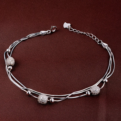 Elegant silver bracelet female