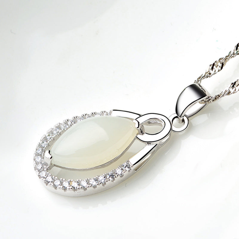 Antique silver pendant necklace