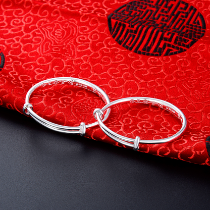 Elegant baby silver bangles