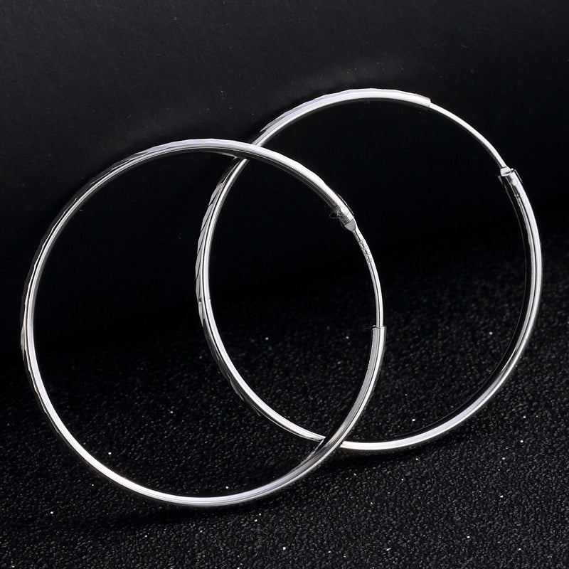 Delicate silver hoop earrings