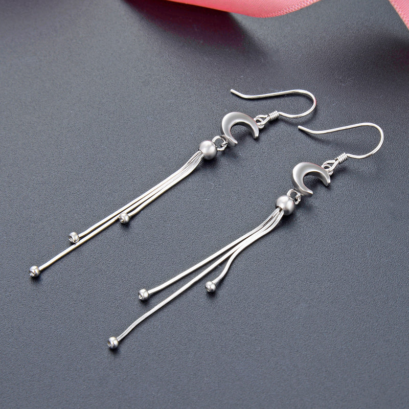 Silver french hook earrings