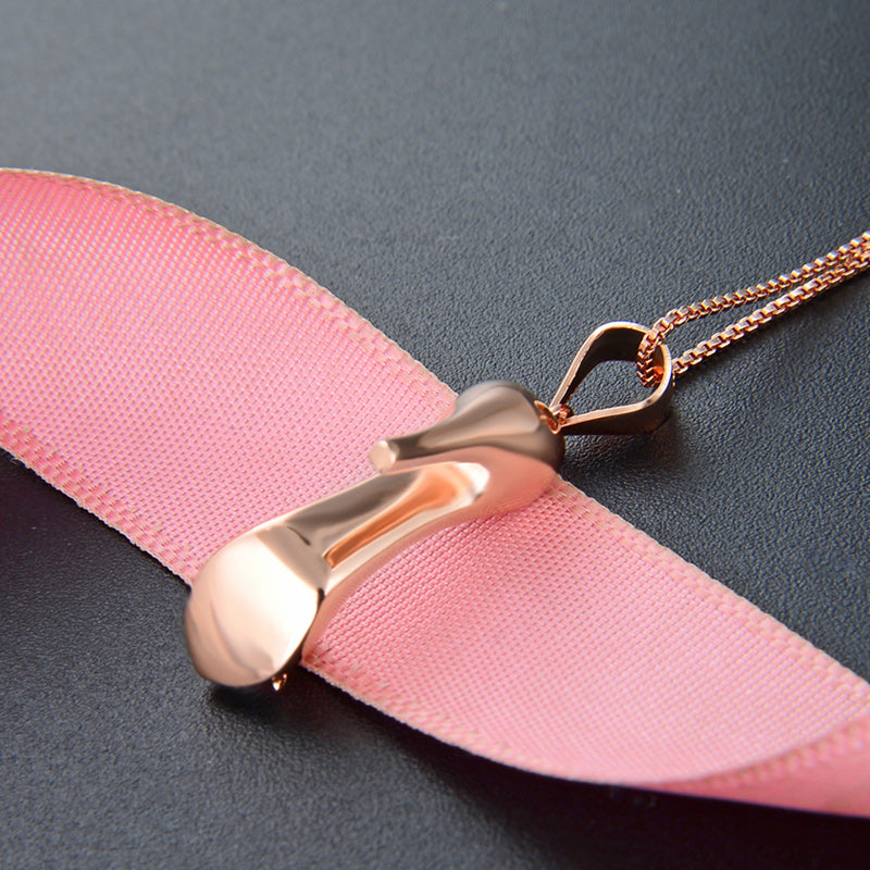 Fancy rose gold necklace womens