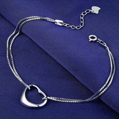 Simply silver heart bracelet