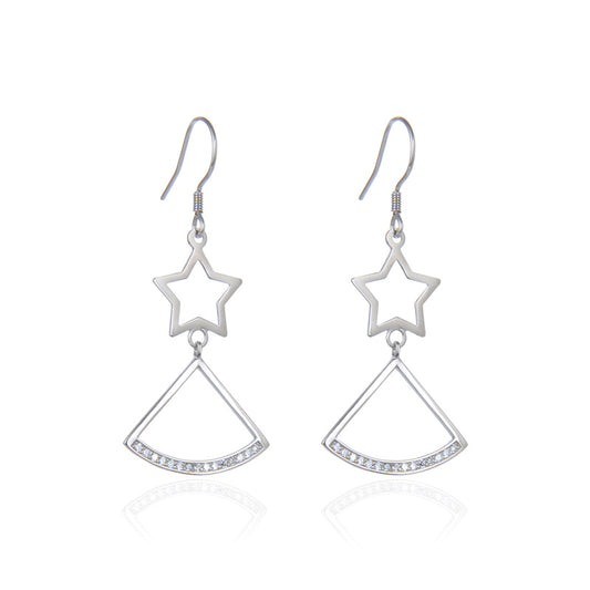 Simple fish hook earrings silver