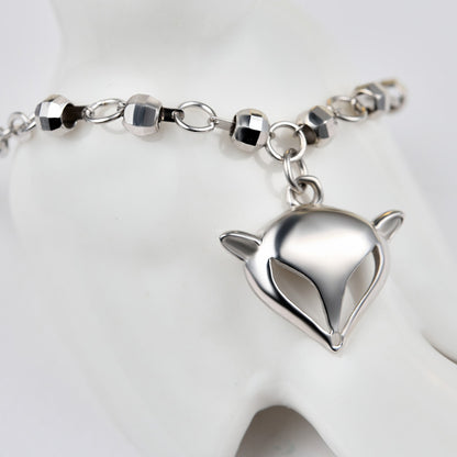 Cute silver fox bracelet