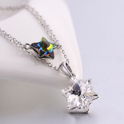 Modern jewelry necklace silver