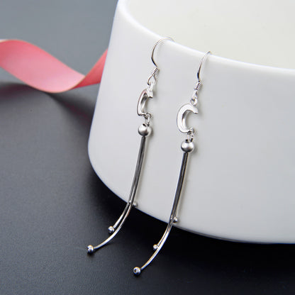 Silver french hook earrings