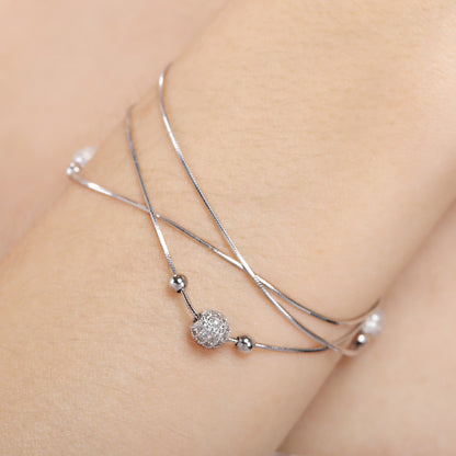 Elegant silver bracelet female