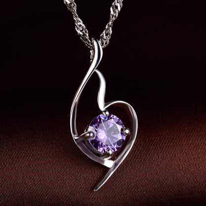 Affordable small silver heart necklace