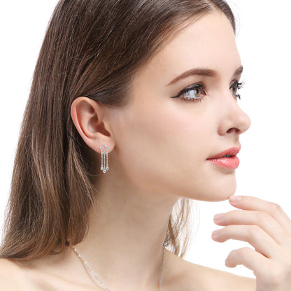 Shiny dangle earrings