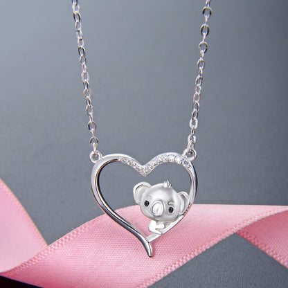 High end silver heart necklace