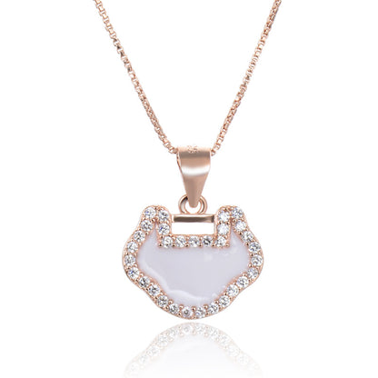 Chic rose gold necklace sets online shopping