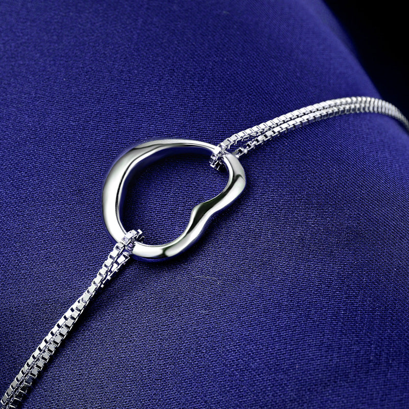 Simply silver heart bracelet