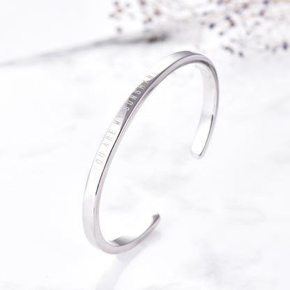 Pure silver cuff bracelet