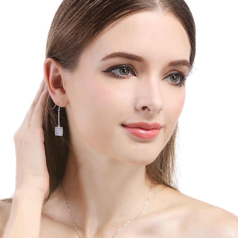 Designer Silver Hook Earrings
