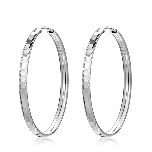 Delicate silver hoop earrings