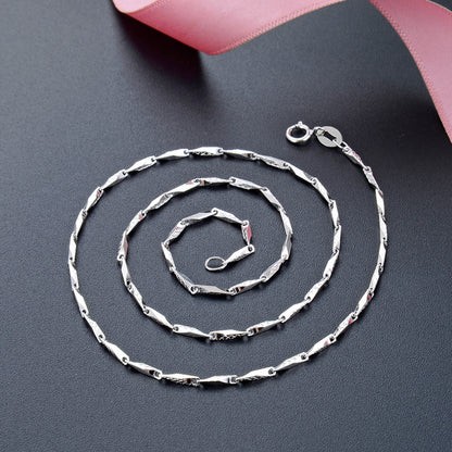 Dainty silver chain necklace