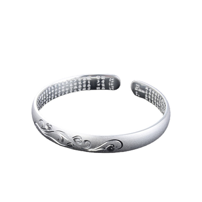 Solid silver bangle bracelet