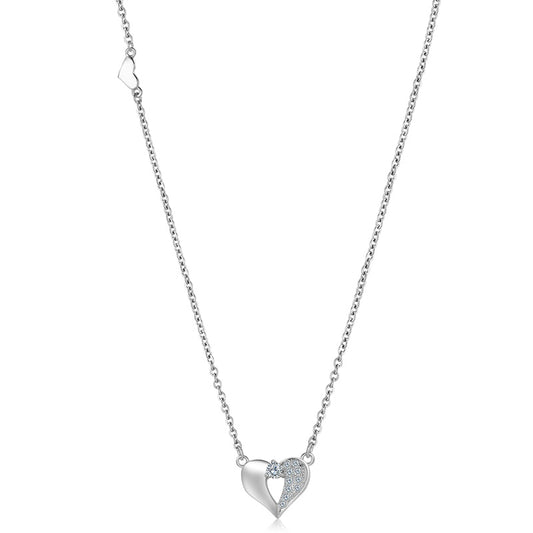 Glitter heart necklace